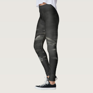 Coole schwarze und silberne Leggings - hallo