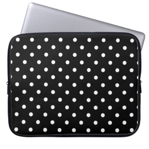 coole schwarze und weiße Polka-Punkte. Laptopschutzhülle