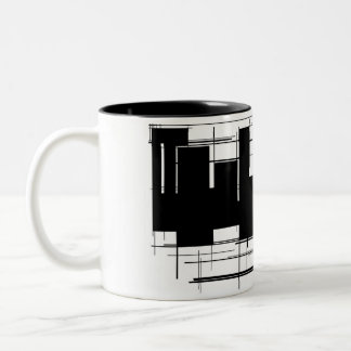 Coole Schwarzweiss-Entwurfs-Kaffee-Tasse/Schale Zweifarbige Tasse