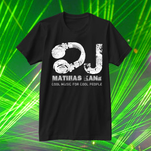 Coole Schwarzweißmusik-DJ T-Shirt