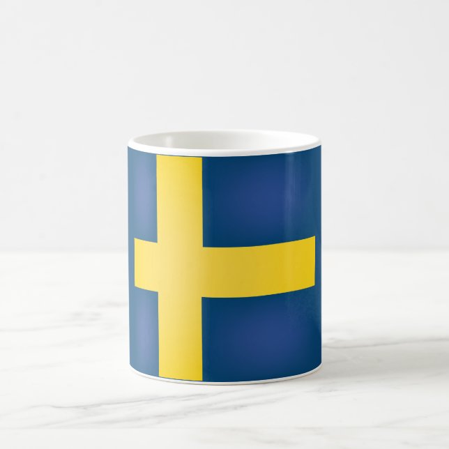 Coole Schwedenflagge Kaffeetasse (Mittel)