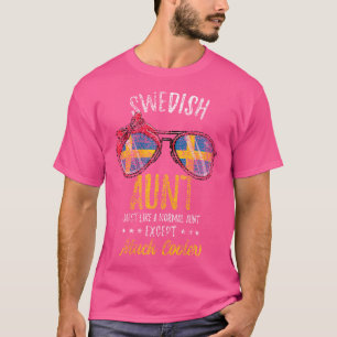 Coole schwedische Tante Sonnenbrille Schwedische F T-Shirt