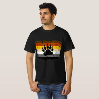 Coole Schwule Bär Stolz Flagge Bär Tatze T-Shirt