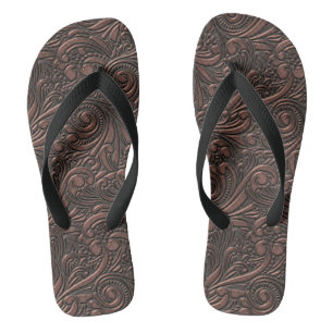 Coole Science Fiction Kupfer-Wirbel im Steampunk-S Flip Flops