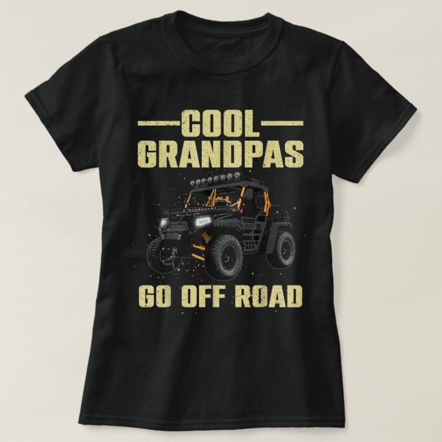 Coole Seite für Opa-Vater SxS Offroad-UTV T-Shirt (Design vorne)