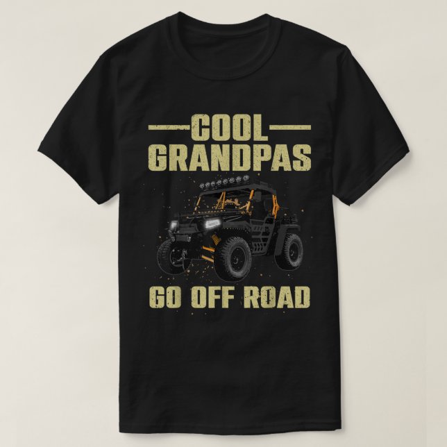 Coole Seite für Opa-Vater SxS Offroad-UTV T-Shirt (Design vorne)