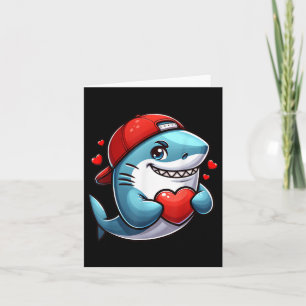 Coole Shark Valentines Jungen Herztag Paar Kinder Karte