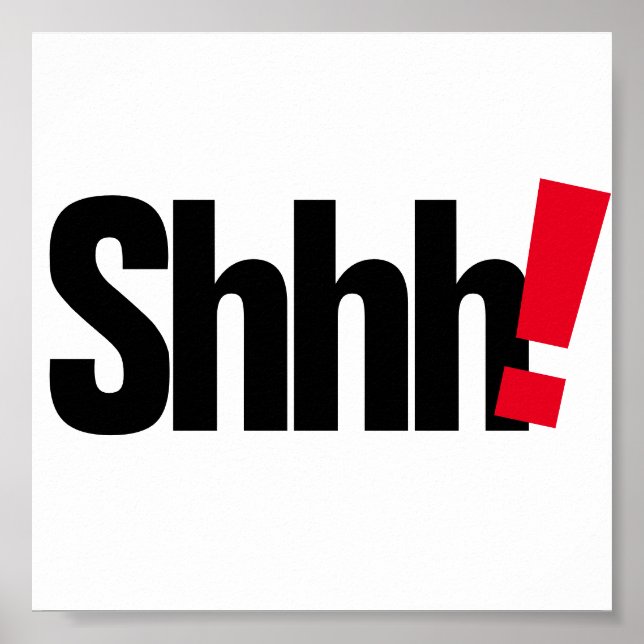 Coole Shhh Funny Signs Quite Zone Study Area Poste Poster (Vorne)