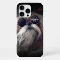 Coole Shih Tzu Vintage Retrobrille Foto Monogramm