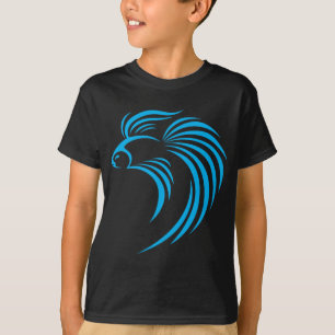 Coole siamesische Fischeswish-Logo-Ikonen-Art T-Shirt