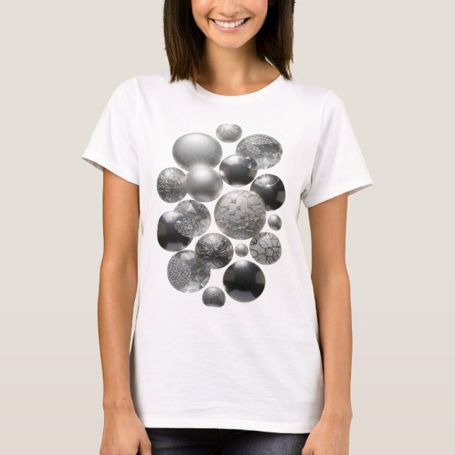 Coole Silber-EDELSTEIN-SCHMUCK Tragbare Kunst T-Shirt (Vorderseite)