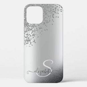 Coole Silber-Glitter-Diamanten-Monogramm Case-Mate iPhone Hülle