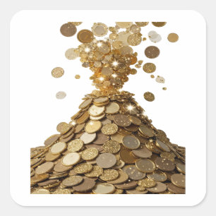 Coole Silber- MOUNTAIN OF GOLD Aufkleber Design