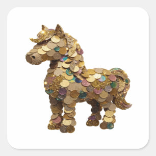 Coole Silber UNICORN COINS Sticker Kunst