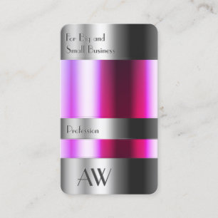 Coole Silberschachtel Rosa Lila Flüssigkeiten mit  Visitenkarte