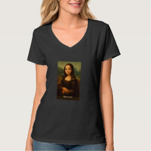 Coole Silhouette Französische Mona Lisa Illustrati T-Shirt