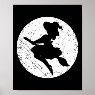 Coole Silhouette Halloween Trick oder Behandlung u Poster