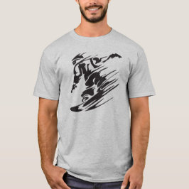 Coole Silhouette Snowboard Mountain T - Shirt