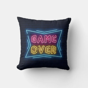 Coole simulierte Neon-GAME-OVER-Leuchte Kissen