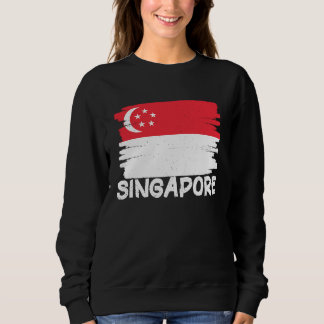 Coole Singapur-Flagge Sweatshirt
