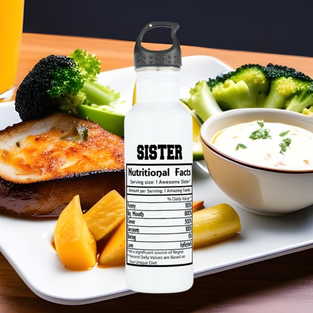 coole Sisterfaktenkunst Edelstahlflasche (Von Creator hochgeladen)
