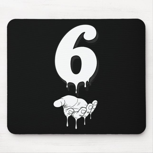 Coole Six Seven 6 7 Meme Gen Alpha Slang Kostüm Ma Mousepad (Vorne)