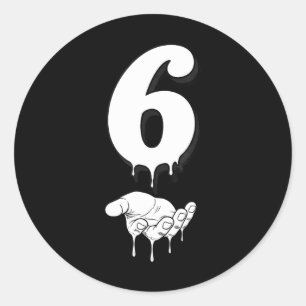 Coole Six Seven 6 7 Meme Gen Alpha Slang Kostüm Ma Runder Aufkleber