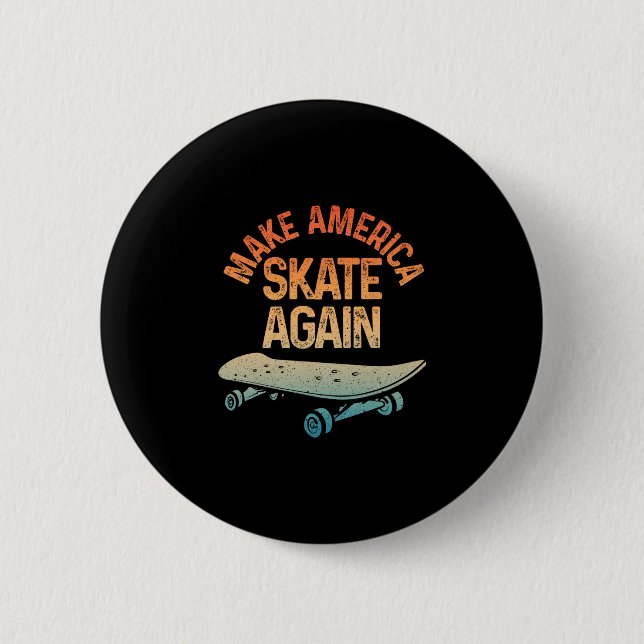 Coole Skateboard-Kunst für Männer Frauen Skateboar Button (Vorderseite)