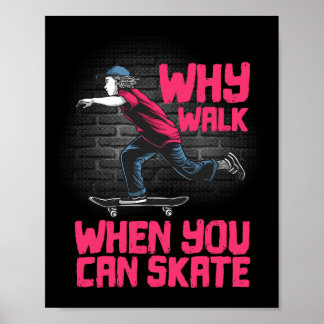 Coole Skateboard-Kunst für Männer Frauen Skateboar Poster