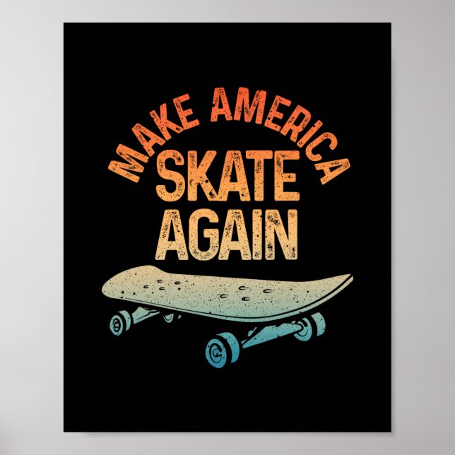 Coole Skateboard-Kunst für Männer Frauen Skaten Sk Poster (Vorne)