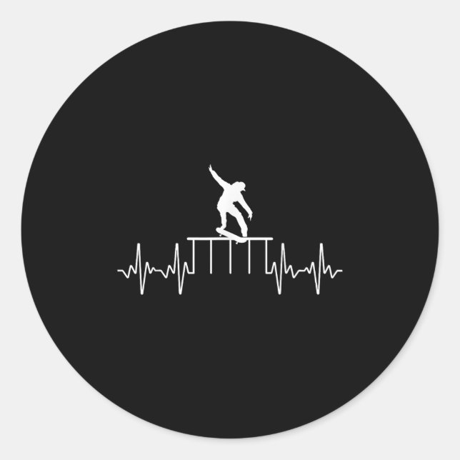 Coole Skateboardkunst für Damen Skateboard Runder Aufkleber (Vorderseite)