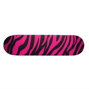 Coole Skateboards für Girls Rosa Zebra Streifen