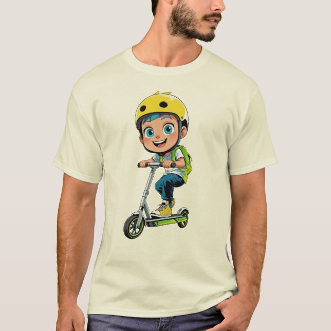 Coole Skater-Boy-Anime-Kunst T-Shirt (Vorderseite)