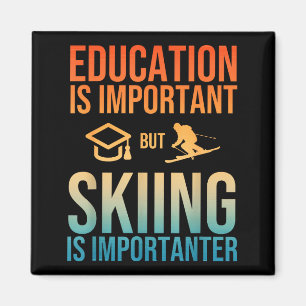 Coole Ski-Kunst für Männer Frauen Kinder nordische Magnet