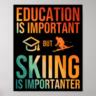 Coole Ski-Kunst für Männer Frauen Kinder nordische Poster