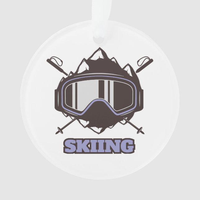 Coole Skihelm  Ornament (Vorderseite)