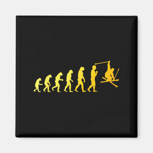 Coole Skikunst für Männer Frauen Skifahren Thema S Magnet