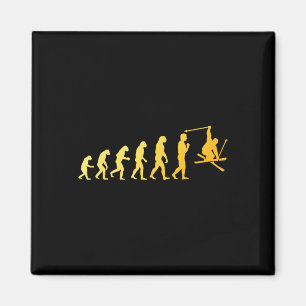 Coole Skikunst für Männer Skifahren Themenski Lo Magnet