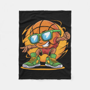 Coole Skizze Cartoon mit Sonnenbrille Sportlich Lu Fleecedecke