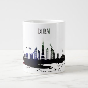 Coole Skyline-Skizze aus Dubai Jumbo-Tasse