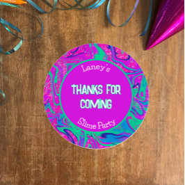 Coole Slime Geburtstagsparty Vielen Dank für Ihr I Runder Aufkleber