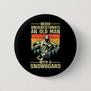 Coole Snowboard Art Men Skier Snowboarden Snowboar Button