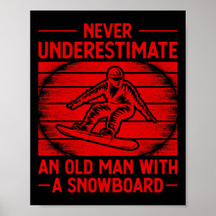 Coole Snowboard Art Men Skier Snowboarden Snowboar Poster