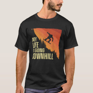 Coole Snowboardingkunst für Männer Frauen Snowboar T-Shirt