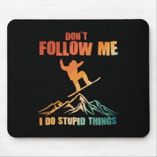 Coole Snowboardkunst für Männer Schneeschuhwandern Mousepad