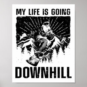 Coole Snowboardkunst für Männer Schneeschuhwandern Poster