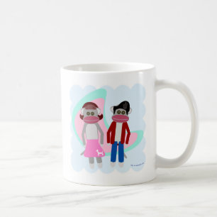 Coole Sock Hop Sock Affen Retro Cartoon Kunst Tasse