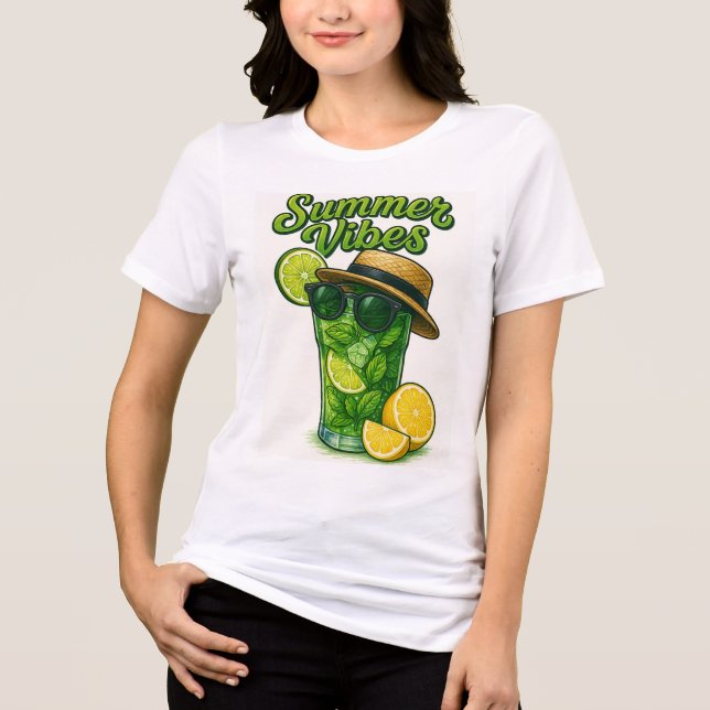 coole Sommer Stimmung Tri-Blend Shirt (Vorderseite)
