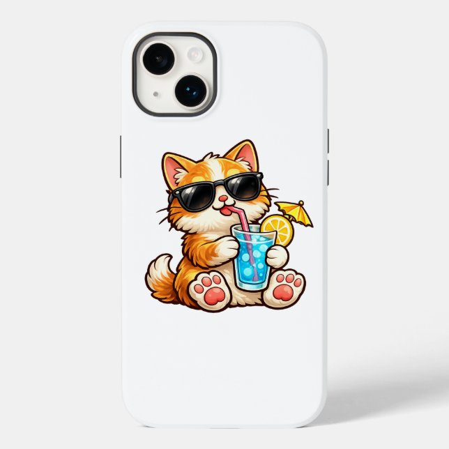 Coole Sommerkatze Case-Mate iPhone Hülle (Rückseite)