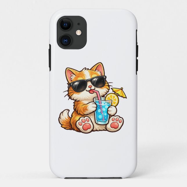 Coole Sommerkatze Case-Mate iPhone Hülle (Rückseite)